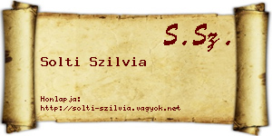 Solti Szilvia névjegykártya