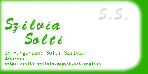 szilvia solti business card